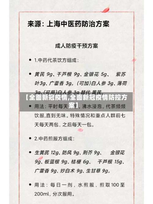 【全面新冠疫情,全面新冠疫情防控方案】-第3张图片