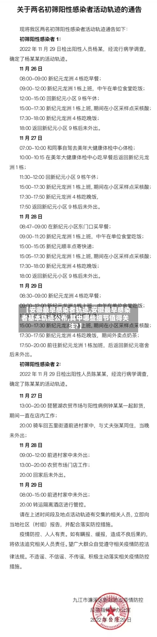【安徽最早感染者轨迹,安徽最早感染者基本轨迹公布,其中哪些细节值得关注?】-第3张图片