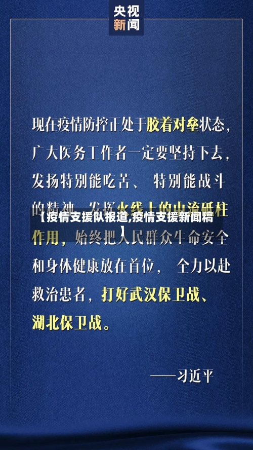 【疫情支援队报道,疫情支援新闻稿】
