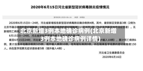 北京新增3例本地确诊病例(北京新增3例本地确诊病例详情)-第2张图片