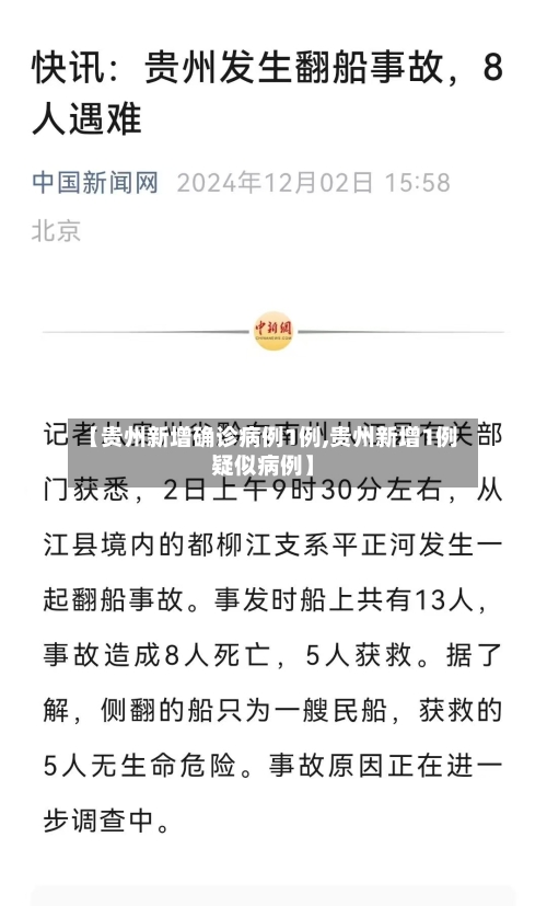 【贵州新增确诊病例1例,贵州新增1例疑似病例】
